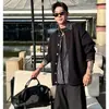 Suéter de punto de imitación de dos piezas para hombre, camisa de cuadros con cuello polo, cárdigan, prenda de abrigo, estilo old money, venta al por mayor de fábrica transfronteriza