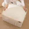 Caja de Almacenamiento Plegable y Lavable, Hecha de Tablero de PP, con Tira Transparente para Ventana Delantera, Tela Oxford, Adecuada para Organizar Ropa y Colchas.