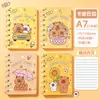 Mini Cuaderno Espiral de Dibujos Animados A7, Engrosado con Líneas Horizontales, 50 Páginas, Cuaderno Portátil, Bloc de Notas de Bolsillo para Estudiantes, Venta al por Mayor para Premios