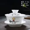Nine Residence Cerámica Gaiwan Taza de Té Cuenco de Té Celadón Juego de Té Tapa Repuesto Kung Fu Sancai Grande Fábrica de Porcelana Blanca Dehua