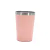 Vaso de leche pequeño de acero inoxidable 304 estilo Foreign Trade Ins, taza de café de doble capa con sublimación, taza de agua portátil con aislamiento térmico para bebidas frías.