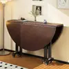 Mesa Plegable Redonda para Espacios Pequeños, Mesa Redonda Apilable Multifuncional 70% de Descuento para Sala de Estar, Nueva Mesa de Comedor Plegable Engrosada