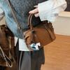 Bolso de mano tipo bolos de piel suave, moderno y versátil, para mujer, estilo Boston, bandolera de hombro de gran capacidad, 2025.