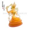 Fabricante de Produção de Vidro Antigo Vendas Diretas Estátua de Buda de Vidro Manjushri Bodhisattva Ornamentos Pendentes Três Santos Ocidentais Feito à Mão