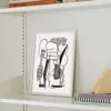 Fornecimento Transfronteiriço de Pinturas Decorativas Estilo Arte Naïf Coreano, Ilustrações Minimalistas em Traço Linear, Quadros Emoldurados para Paredes de Fundo de Quarto e Dormitório