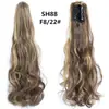 Peluca caliente de comercio exterior para mujer, peluca de cola de caballo, peluca de cabello de fibra química, pelucas, colas de caballo, clip, cola de caballo larga rizada