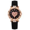 2024 Comercio Electrónico Transfronterizo K-Style Aleación Completo Diamante Forma de Corazón Diosa Reloj Decorativo Estudiante Pareja Reloj de Cuarzo Diamante