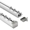 Riel Deslizante Silencioso de Aluminio Espeso para Cortina Riel Simple Doble Montaje Superior Lateral Tipo Gancho Con Accesorios Incluidos