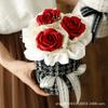 Presente Transfronteiriço de Dia das Mães Dia dos Namorados Flor Artificial Rosa Buquê Redondo Pequena Flor de Sabão Perfumada Atacado Mercado Noturno