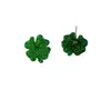 Calle. Pendientes Acrílicos de Trébol con Purpurina de Doble Cara para el Día de San Patricio Pendientes Verdes de la Suerte Irlandeses Venta al por Mayor