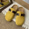 Mocasines de mujer con suela blanda sin cordones para usar al aire libre, zapatos de moda, nuevo estilo primavera y otoño 2026, zapatillas a medio paso estilo Birkenstock