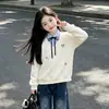 Traje Estilo Coreano Primavera y Otoño 2026 Nuevo Diseño Bloque de Color Falso Dos Piezas Sudadera Conjunto de Dos Piezas Jeans Casual Tendencia