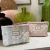 Bolsa de Maquillaje Floral Estilo Pastoral, Bolsa de Almacenamiento de Lona Portátil de Gran Capacidad, Cartera Artística con Cremallera al por Mayor