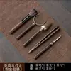 Juego de Seis Caballeros para Ceremonia del Té, Colección Completa de Utensilios de Té Kung Fu, Mesa de Té, Bandeja de Té, Herramientas para Preparar Té, Pinzas para Té, Cuidado de la Tetera y Accesorios para Plumas