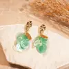 Pendientes de Borla Geométricos Ovalados Redondos de Concha Europeos y Americanos, Moda de Nicho Única, Pendientes de Gama Alta y Elegantes