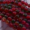 Cuentas de palomitas de maíz de 10 mm color Guo Huang cuentas de vidrio degradado dos colores redondas material para pulsera de cuentas semi-terminada DIY joyería