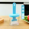 Brocha de aceite integrada y botella de aceite para uso doméstico, brocha para hornear en la cocina y barbacoa, brocha de plástico a prueba de fugas para control de aceite