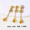 Chapado en cobre con oro de 18 quilates, con un colgante de borla de calabaza de circonio, diseños de mariposa, luna y estrella, adecuado para pulseras de cristal DIY, joyería de media cadena y componentes de accesorios