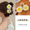 Nuevo Estilo Pinza para el Cabello de Flor de Plumeria para Mujer 2026, Pasador de Alta Gama para Recogidos en la Parte Trasera de la Cabeza, Accesorio para el Cabello de Pinza de Tiburón