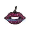 N28 Accesorios para Joyería DIY Collar con Microincrustaciones Hueso de la Fortuna Labios Rojos Ángel Flecha de Cupido Colgante Pequeño