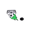 Insígnia de Competição Esportiva, Liga de Futebol, Broche de Liga de Zinco em Formato de Bola de Futebol, Roupas de Estudante, Acessórios para Bolsa, Acessórios de Moda