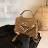 Bolsa de Mão Pequena Versátil Estilo Ins para Mulheres 2026 Nova Tendência Moda Bolsa Kelly Texturizada Bolsa Transversal de Verão de Alta Qualidade