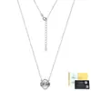 Collar de Plata S925 con Patrón de Coche Vintage y Trébol de Cuatro Hojas para Mujer, Trébol de la Suerte Clásico de Doble Cara, Cadena Versátil de Lujo Ligero para la Clavícula