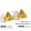 Brincos Triângulo Geométrico Estéreo Banhados a Ouro 18K em Aço Inoxidável Malt Jewelry Acessórios de Luxo Acessível Brincos de Nicho para Mulheres