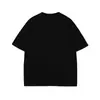 Camiseta de Manga Corta con Estampado de Graffiti de Letras Moda Callejera Europea y Americana Suelta Casual de Verano para Hombre Top de Media Manga