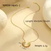 Collar de acero inoxidable en oro de 18 quilates con incrustaciones de girasol semicircular y circonita blanca rectangular para mujer, estilo transfronterizo de Europa y Estados Unidos