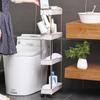 Estante de Almacenamiento Multicapa para el Hogar Baño Baño Cocina Dormitorio Carrito para Espacios Estrechos Estante de Acabado de Esquina