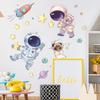Bonito estrela adesivos crianças quarto decoração fundo autoadesivo papel de parede astronauta foguete estrela adesivos de parede show estrela