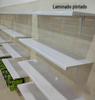 Suporte de Parede para Sapateira, Bolsa, Prateleira de Painel Laminado para Padaria, Divisória para Loja de Roupas, Prateleira de Armazenamento de Painel de Uma Palavra sem Pintura