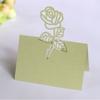 Papel perolado oco tema casamento ocidental cartão de assento feriado rosa cartão de mesa suprimentos para casamento cartão de mesa atacado