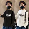 Y2328 # Camiseta Básica de Cuello Alto para Niños Manga Larga Otoño e Invierno 2025 Nuevo Estilo Top Térmico de Terciopelo por Ambos Lados