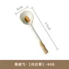 Colher de Sopa Pequena Estilo Japonês Celeb da Internet Atacado Criativa Doméstica Cerâmica de Grés Pintada à Mão Colher para Dishipper Colher de Sobremesa Colher de Mingau
