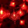 Luces de Cadena de Nudos Chinos LED Linternas Rojas con el Carácter "Fu" Luces de Cadena para el Año del Conejo Decoración de Año Nuevo Festival de Primavera Festival de las Linternas Luces Intermitentes