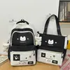 Otoño 2026 Nuevo Dulce Conjunto de Dos Piezas para Estudiantes de Primaria y Secundaria Mochila Alto Valor Estético Corazón Girly Bolso Cruzado Único para Tutorías