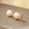 Pendientes de Plata de Ley S999 con Perlas Francesas para Mujer Otoño e Invierno Diseño de Nicho Pendientes de Sentido Avanzado Pendientes Nuevas Explosiones