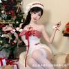 Meio Açúcar Gravidade Sexy Tomara-que-caia Veludo Saia de Quadril Roupa de Natal Cos Halloween Roupa Íntima Sexy 1099