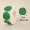 Rolo de Cor Etiqueta Colorida Redonda Adesivo de Classificação de Cores Selo Redondo Adesivo Marca Manual em Branco Etiqueta Autoadesiva