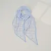 Bufanda Larga Delgada de Gasa y Seda de Nuevo Estilo Primavera y Otoño para Mujer, Bufanda Larga Delgada a Cuadros Florales de Estilo Francés con un Toque de Alta Gama, Se Puede Usar como Decoración de Cinturón
