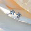 Pendientes de Flores Lindos para Mujer Pendientes Colgantes de Circonita de Flores Diseño Nicho de Verano Pendientes Simples de Flores Frescas Pequeñas