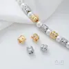 Contas Espaçadoras Atacado Banhadas a Ouro 14K Formato de Flor Cilíndricas com Furo Grande Contas Barril Acessórios para Joias Artesanais Colar de Pérolas Pulseira Contas