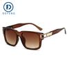 Defeng 28025 novo retro grande quadro sol óculos de sol masculinos femininos cartão JIA ER com cross-border Europa e Estados Unidos