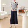 Nueva Blusa de Verano Estilo Chino para Mamá 2026 Nuevo Modelo Moda para Personas de Mediana Edad Casual Manga Corta Corte Ajustado Conjunto Versátil