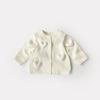 Ropa Infantil Coreana Cárdigan de Punto para Niñas 25 Nuevo Primavera y Otoño Lindo y Adorable Hilo de Bebé Chaqueta de Corazón Estilo Corto