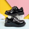 Sapatos de Couro Pequenos para Meninos Primavera e Outono 2025 Novos Estilo Coreano Estilo Britânico Preto Solado Macio Sapatos Infantis Sapatos para Alunos do Ensino Fundamental