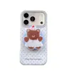 Funda de Teléfono Magnética con Oso de Pastel Linda para 17promax Adecuada para 16pro Magnética de Doble Capa 15Promax