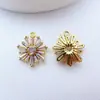 Pingente Charm de Zircônia Microincrustada Banhado a Ouro Cobre Material para DIY Pulseira Colar Brinco Acessórios Enfeites
